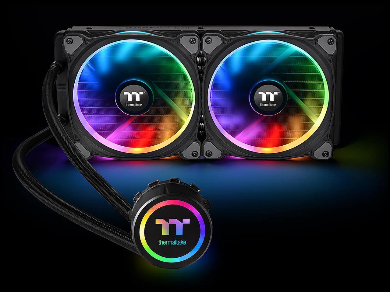 Thermaltake Floe Aio Riing Rgb 280 Tt Premium Edition Pwm Tr4 Lga2066 Ready Liquid Cooling System Cl-W167-Pl14Sw-A