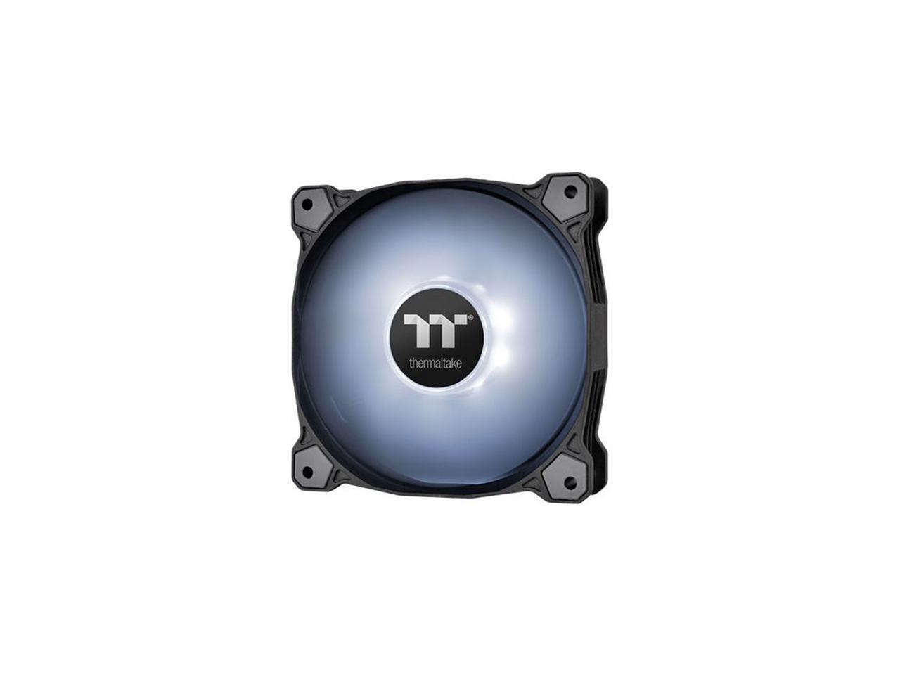 Thermaltake Pure A12 120Mm White Led Pwm Controlled Hydraulic Bearing High Airflow High Performance Case/Radiator Fan, Cl-F109-Pl12Wt-B