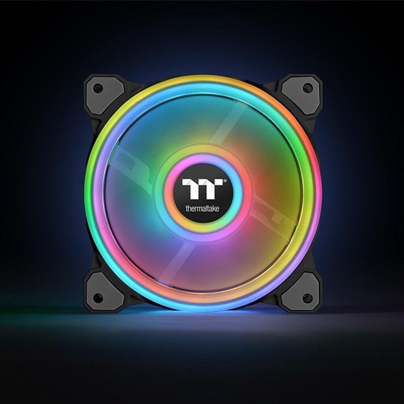Thermaltake Riing Quad 120Mm 16.8 Million Rgb Color (Alexa, Razer Chroma) Software Enabled 4 Light Cl-F088-Pl12Sw-C