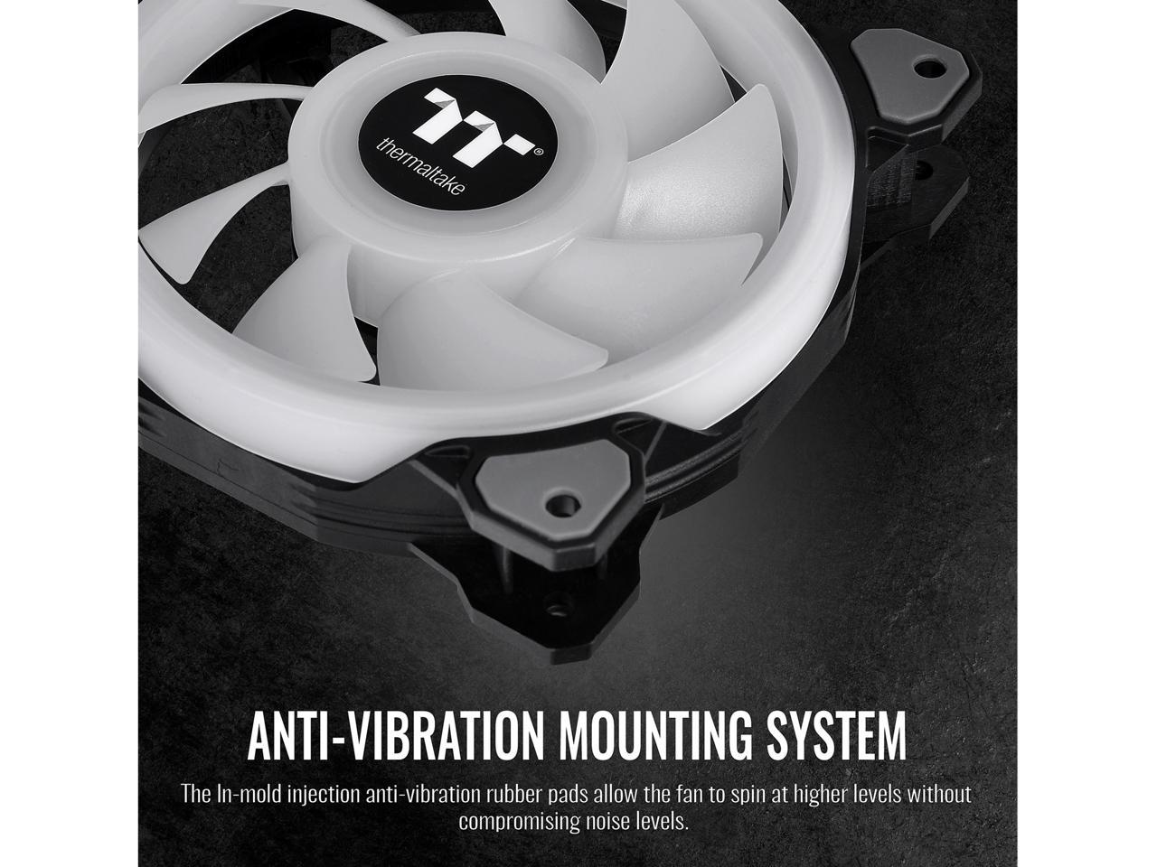 Thermaltake Riing Quad 120Mm 16.8 Million Rgb Color (Alexa, Razer Chroma) Software Enabled 4 Light Cl-F088-Pl12Sw-C