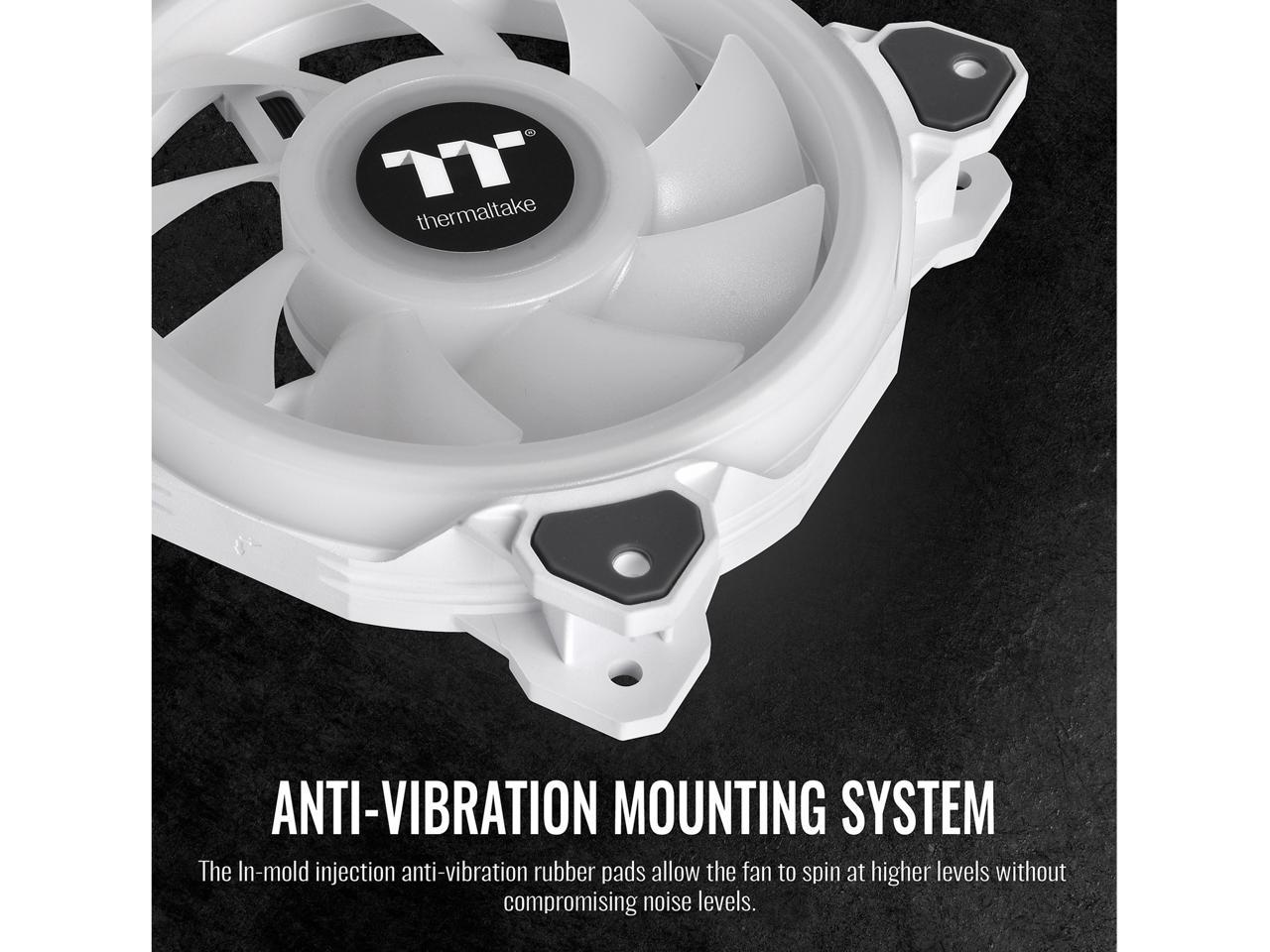 Thermaltake Riing Quad 120Mm 16.8 Million Rgb Color (Alexa, Razer Chroma) Software Enabled 4 Light Cl-F100-Pl12Sw-C