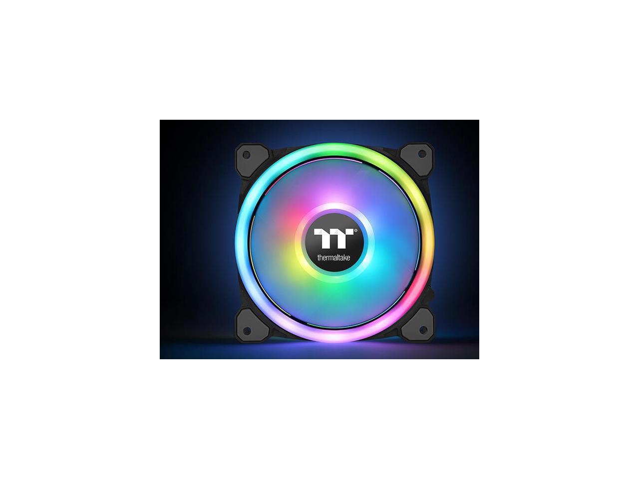 Thermaltake Riing Trio 14 Led Rgb Radiator Fan Tt Premium Edition (3-Fan Pack) Cl-F077-Pl14Sw-A 140Mm Rgb Led Case Fan