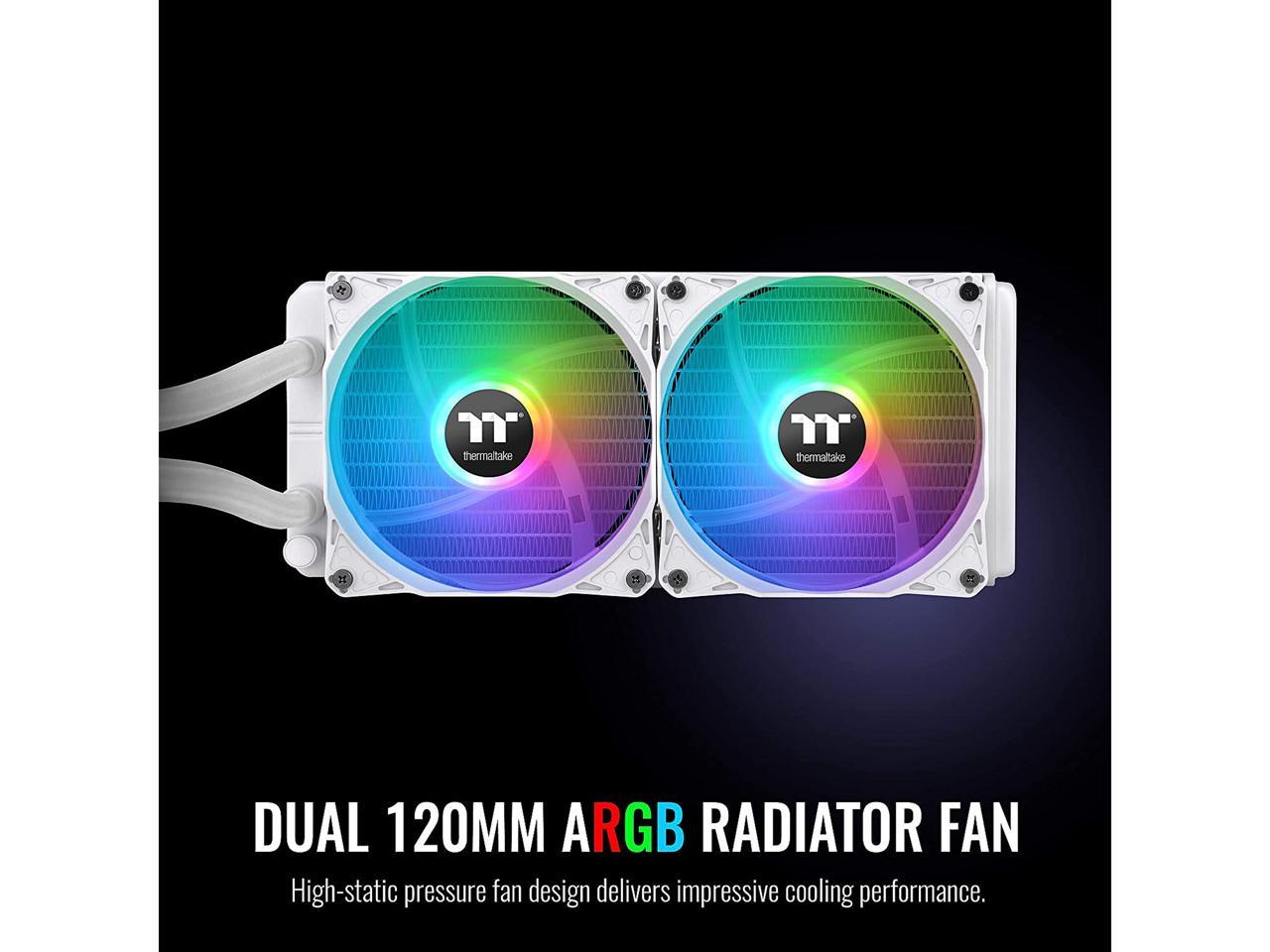 Thermaltake Th240 Argb Snow Edition Amd/Intel Lga1200 Ready All-In-One Liquid Cooling System 240Mm