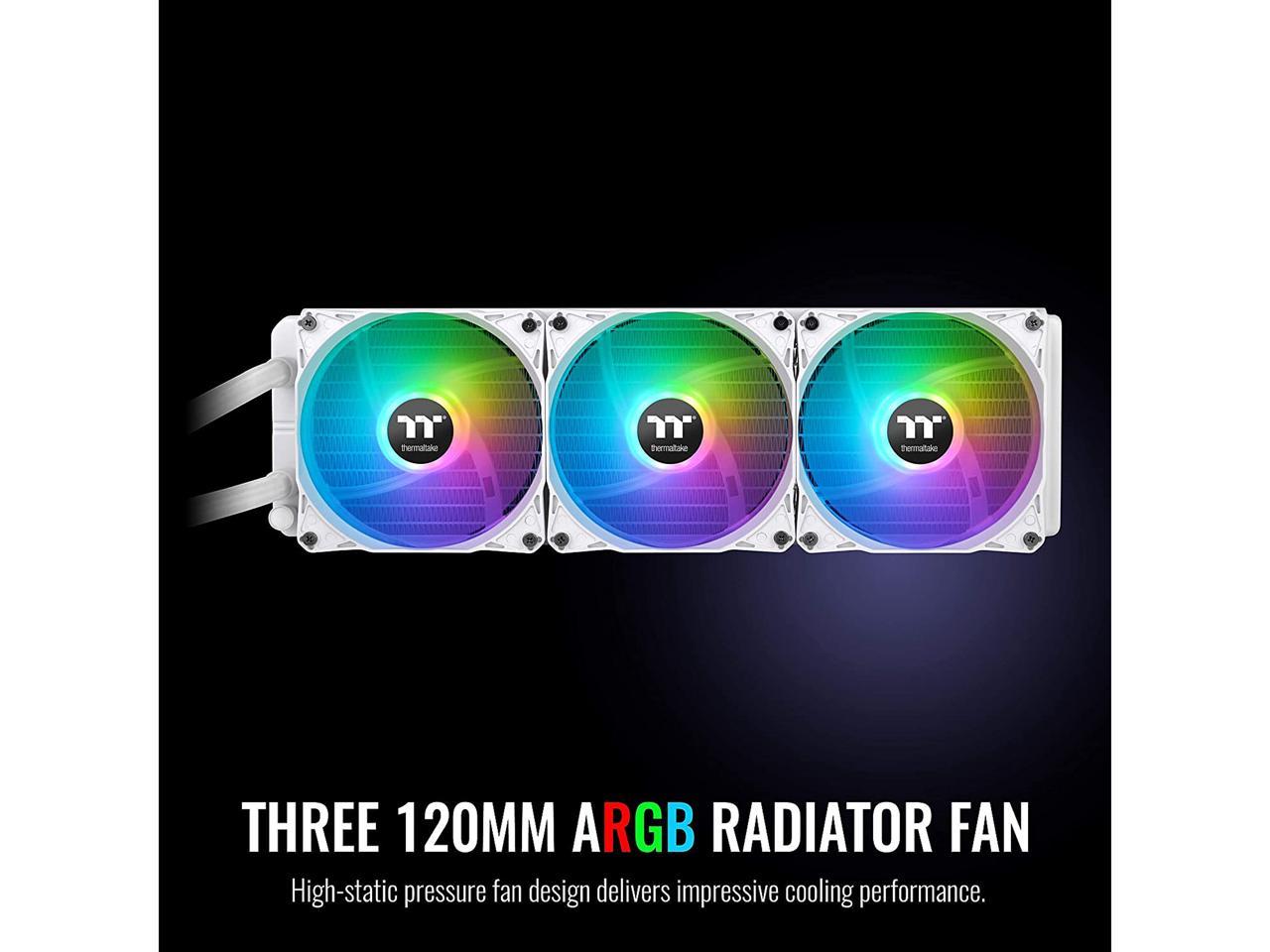 Thermaltake Th360 Argb Snow Edition Amd /Intel Lga1200 Ready All-In-One Liquid Cooling System