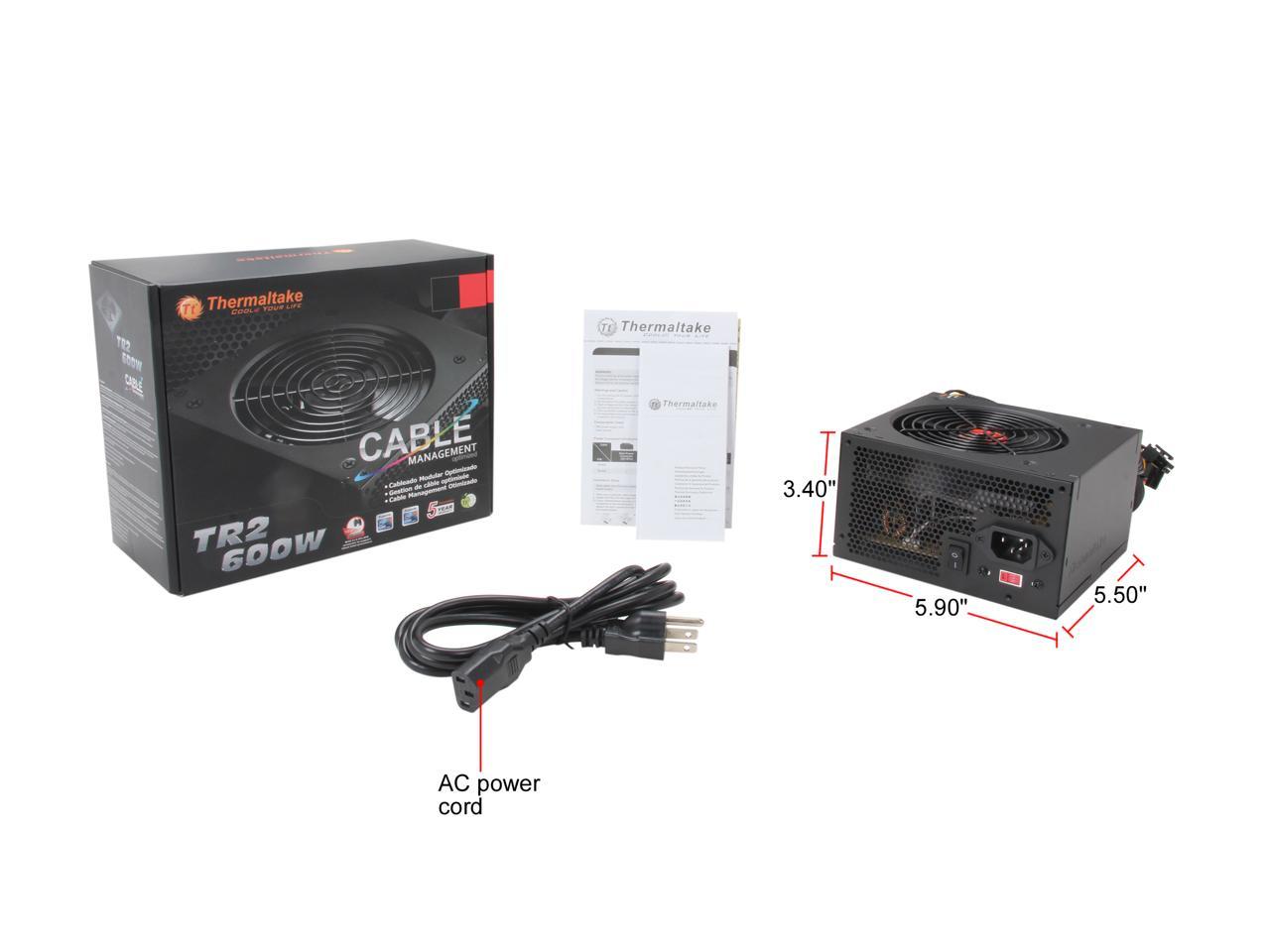 Thermaltake Tr-600 Tr2 600W Atx12V V2.3 Power Supply(Core I7 & Core I5 Ready)