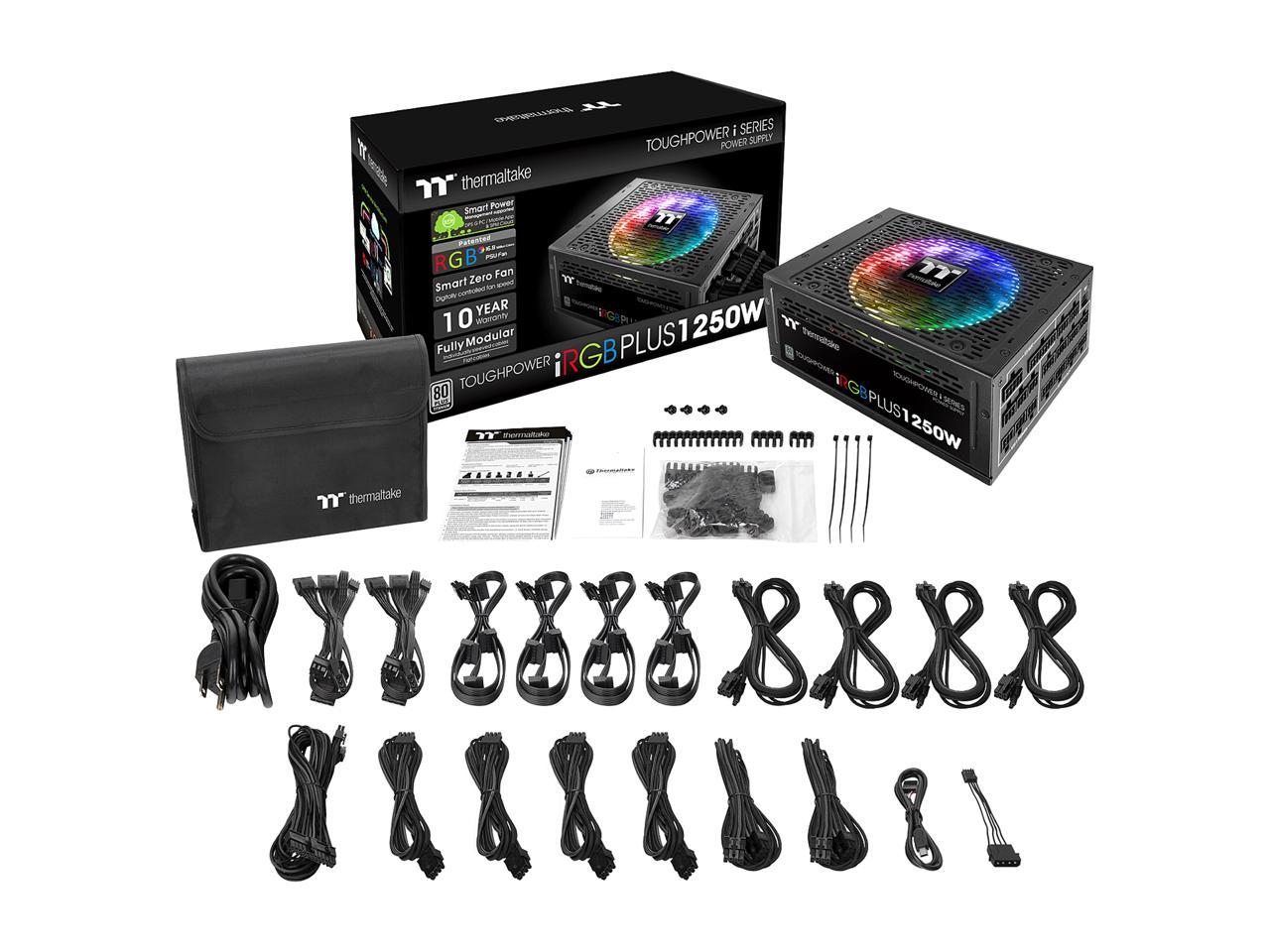 Thermaltake Toughpower Irgb 1250W 80 Plus Titanium Atx 12V 2.31 & Ssi Eps 12V 2.92 Power Supply (Black)