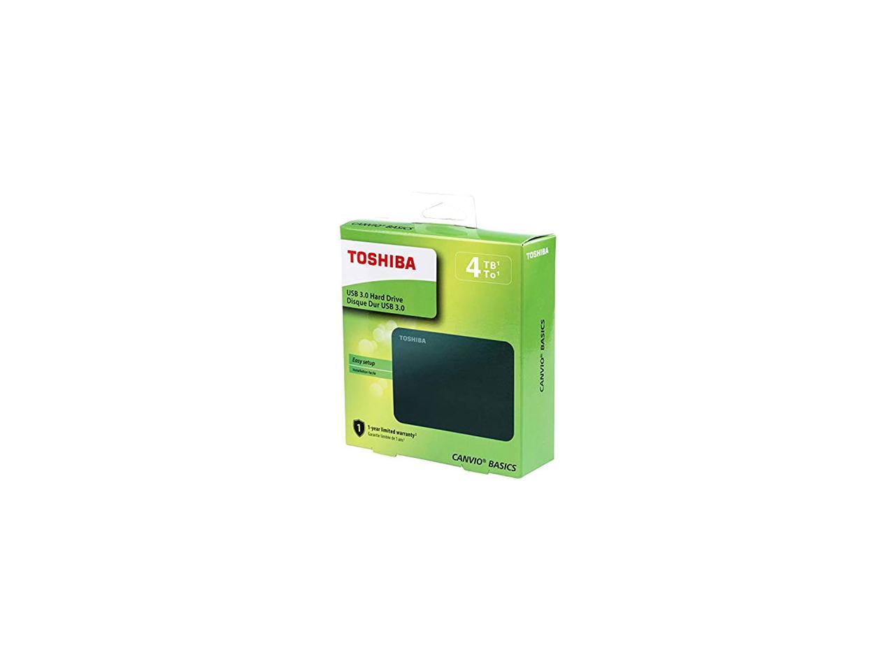 Toshiba Canvio Basics Hdtb440Xk3Ca 4Tb Portable Hard Drive - External - Matte Black