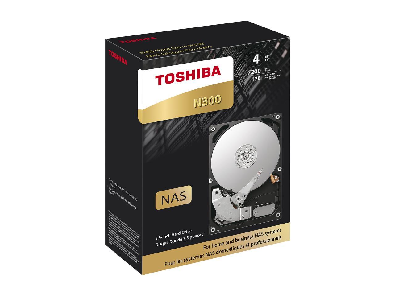 Toshiba N300 4Tb Nas Internal Hard Drive 7200 Rpm Sata 6Gb/S 128Mb Cache 3.5Inch - Hdwq140Xzsta (Retail Package)