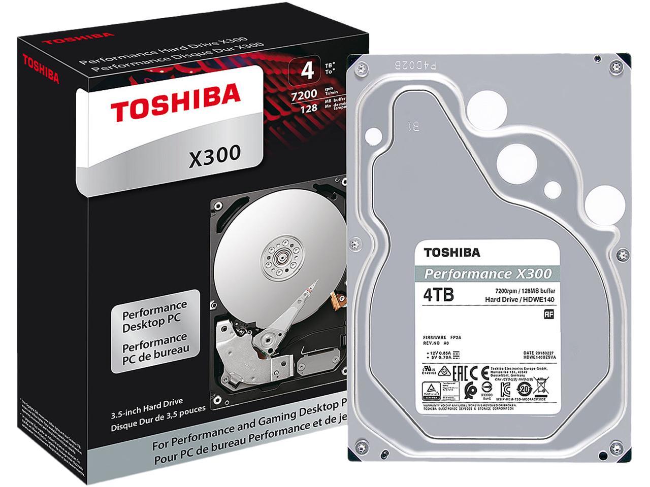 Toshiba X300 4Tb Performance Desktop And Gaming Hard Drive 7200 Rpm 128Mb Cache Sata 6.0Gb/S 3.5