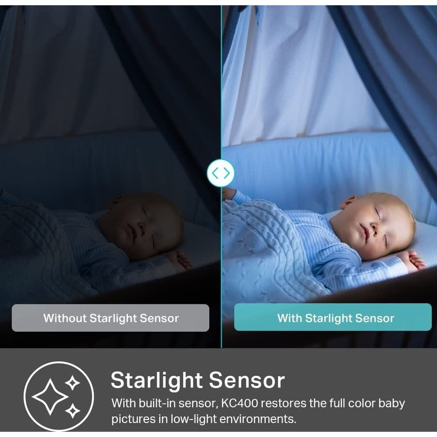 TP-Link Kasa Spot KC400 - 2K Security Camera for Baby Monitor, 4MP HD Indoor Camera for Home Security with Motion Detection