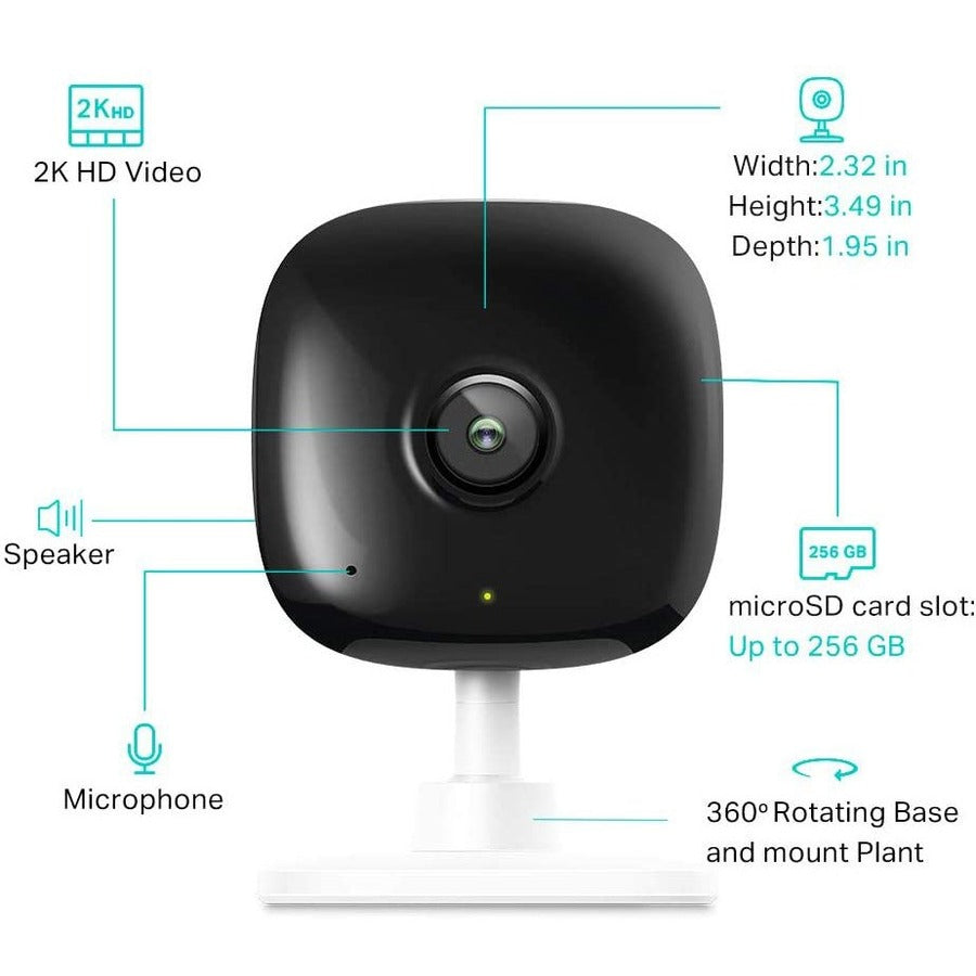 TP-Link Kasa Spot KC400 - 2K Security Camera for Baby Monitor, 4MP HD Indoor Camera for Home Security with Motion Detection