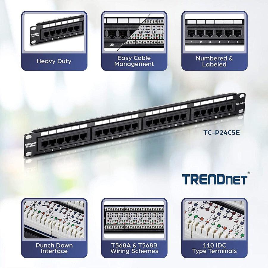 Trendnet 24-Port Cat5/5E Unshielded Patch Panel