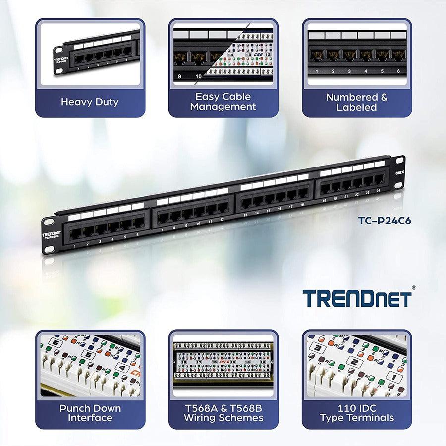 Trendnet 24-Port Cat6 Unshielded Patch Panel
