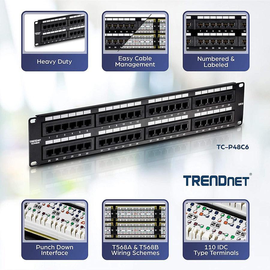 Trendnet 48-Port Cat6 Unshielded Patch Panel