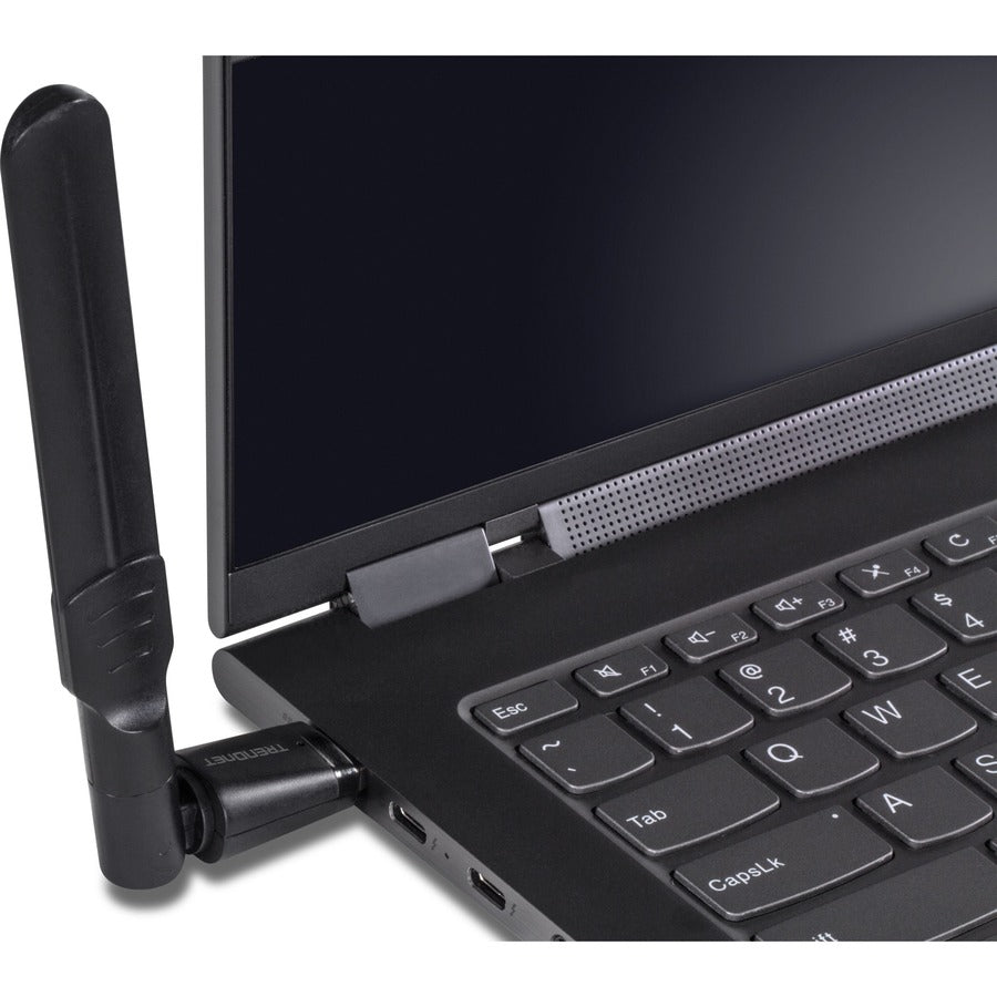 TRENDnet AC1200 High Gain Dual Band Wave 2 MU-MIMO Wireless USB USB 3.1 Gen 1 Adapter, for Windows and Mac, Black, TEW-805UBH