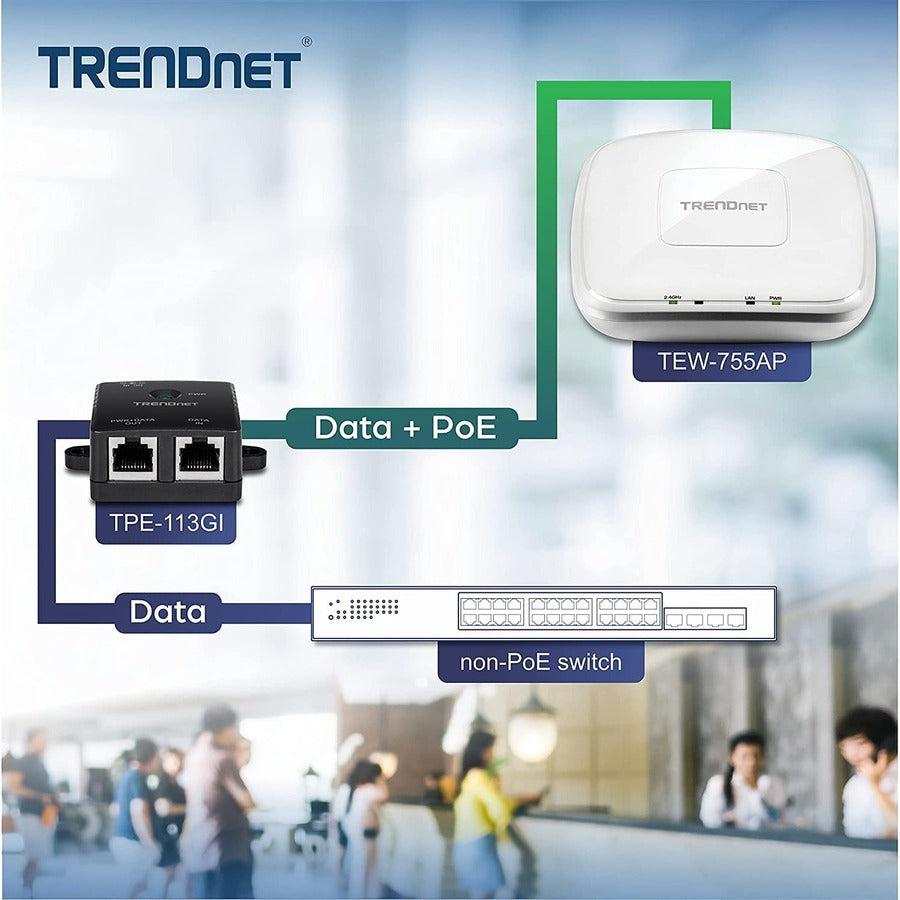 Trendnet Tew-755Ap Wireless Access Point 1000 Mbit/S White Power Over Ethernet (Poe)