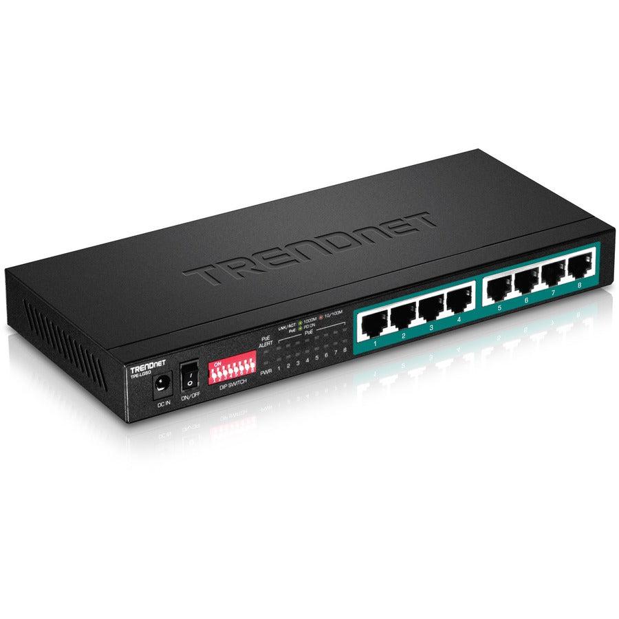Trendnet Tpe-Lg80 Network Switch Unmanaged Gigabit Ethernet (10/100/1000) Power Over Ethernet (Poe) Black