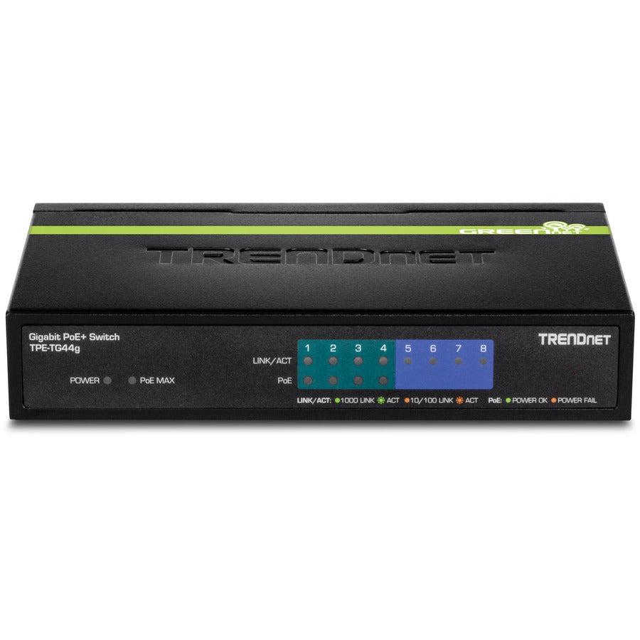 Trendnet Tpe-Tg44G Network Switch Power Over Ethernet (Poe) Black
