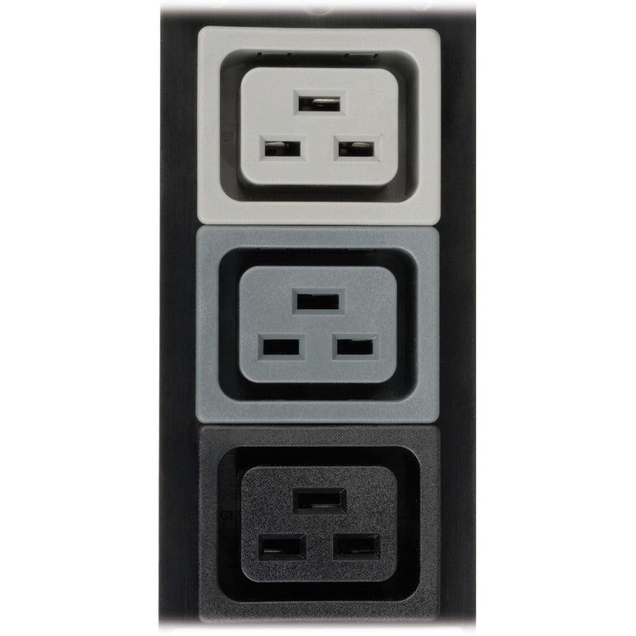 Tripp Lite 12.6Kw 208V 3-Phase Basic Pdu - 45 Outlets (36 C13, 9 C19), Hubbell 50A Cs8365C Input, 6 Ft. Cord, 70 In. 0U, Taa