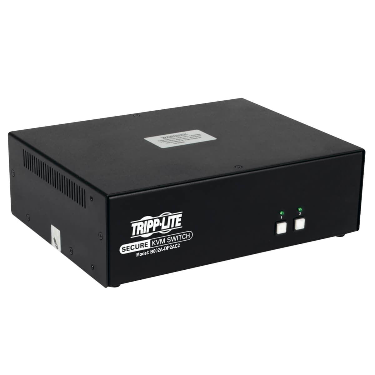 Tripp Lite 2-Port Dual-Monitor Secure Kvm Switch, Displayport - 4K, Niap Pp3.0, Audio, Cac, Taa