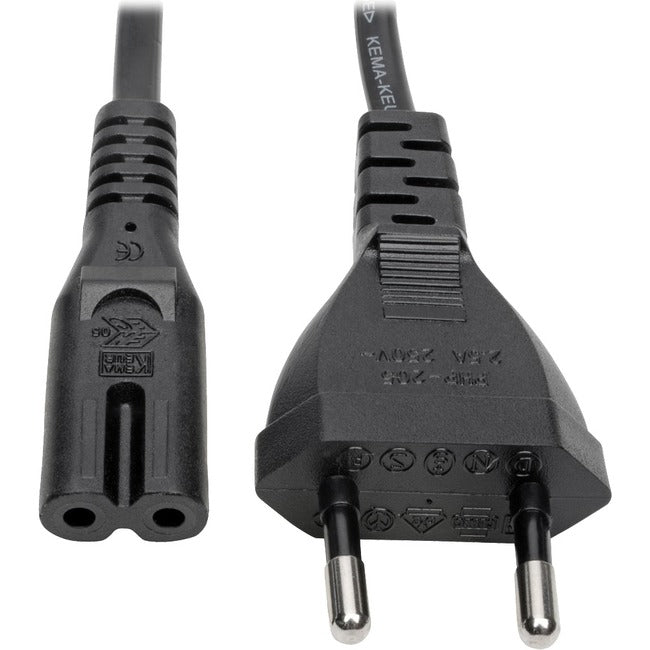 Tripp Lite 2-Prong Europlug Computer Power Cord, 2.5A (C7 To Cee 7/16), 6 F