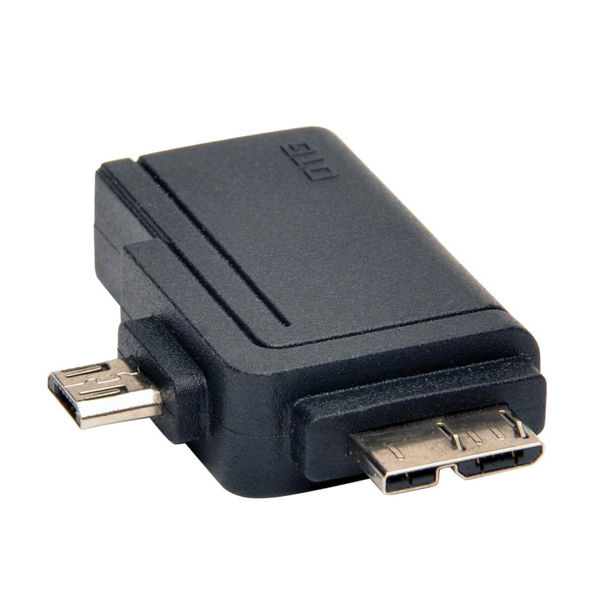 Tripp Lite 2-In-1 Otg Adapter, Usb 3.0 Micro B Male And Usb 2.0 Micro B Male To Usb A Female