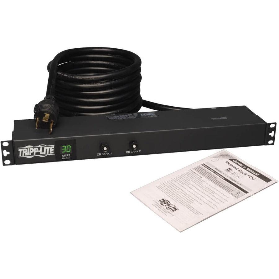 Tripp Lite 2.9Kw Single-Phase Metered Pdu, 120V Outlets (12 5-15/20R), L5-30P, 15Ft Cord, 1U Rack-Mount