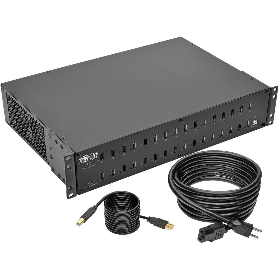 Tripp Lite 32-Port Usb Charging Station With Syncing, 5V 80A (400W) Usb Charger Output, 2U Rack-Mount