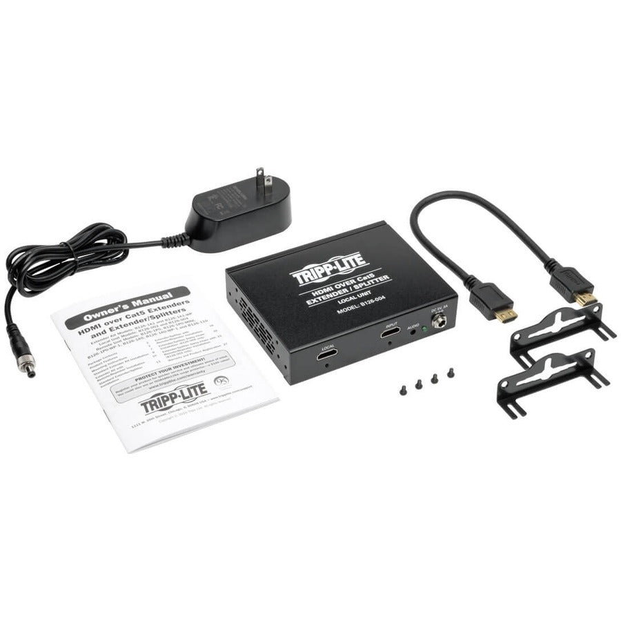 Tripp Lite 4-Port Hdmi Over Cat5/Cat6 Extender/Splitter, Box-Style Transmitter For Video And Audio, 1080P @ 60 Hz, Up To 61 M