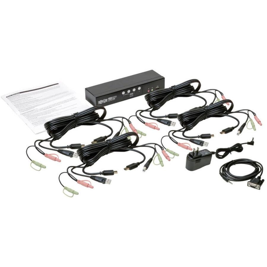 Tripp Lite 4-Port Hdmi/Usb Kvm Switch With Audio/Video And Usb Peripheral Sharing