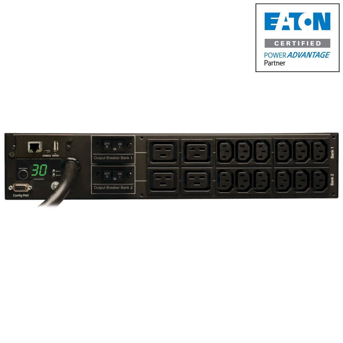 Tripp Lite 5/5.8Kw Single-Phase Monitored Pdu, 208/240V Outlets (12-C13 And 4-C19), L6-30P, 12Ft Cord, 2U Rack-Mount