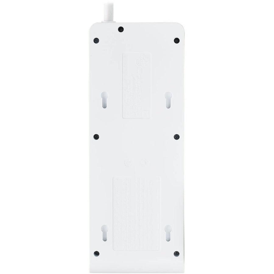 Tripp Lite 6-Outlet Surge Protector With 4 Usb Ports (4.2A Shared) - 15 Ft. (4.57 M) Cord, 5-15P Plug, 900 Joules, White
