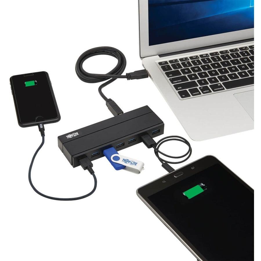 Tripp Lite 7-Port Usb 3.0 Superspeed Hub With Dedicated 2A Usb Charging Port