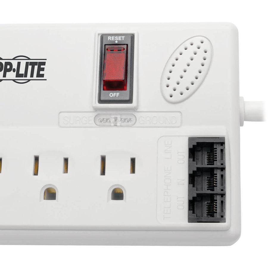 Tripp Lite 8-Outlet Surge Protector With Dsl/Phone Line/Modem Surge Protection – 3150 Joules, 6 Ft. Cord