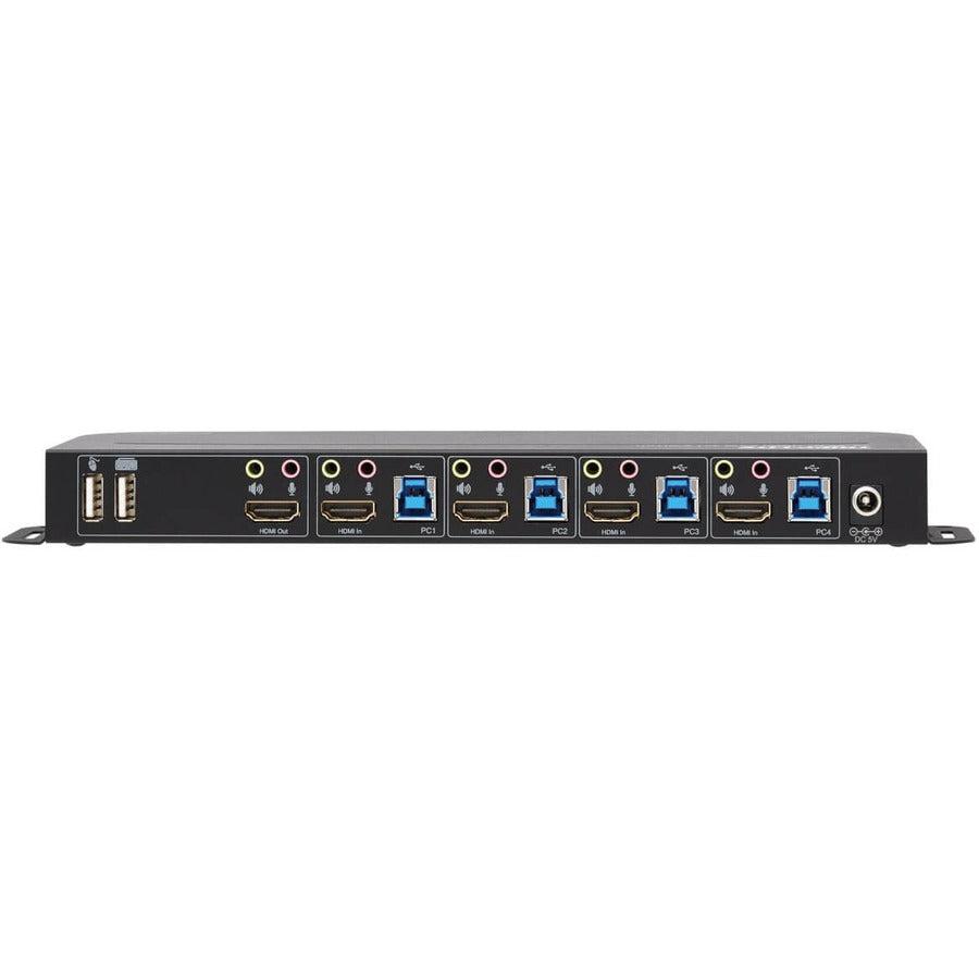 Tripp Lite B005-Hua4 4-Port Hdmi/Usb Kvm Switch - 4K 60 Hz, Hdr, Hdcp 2.2, Ir, Usb Sharing