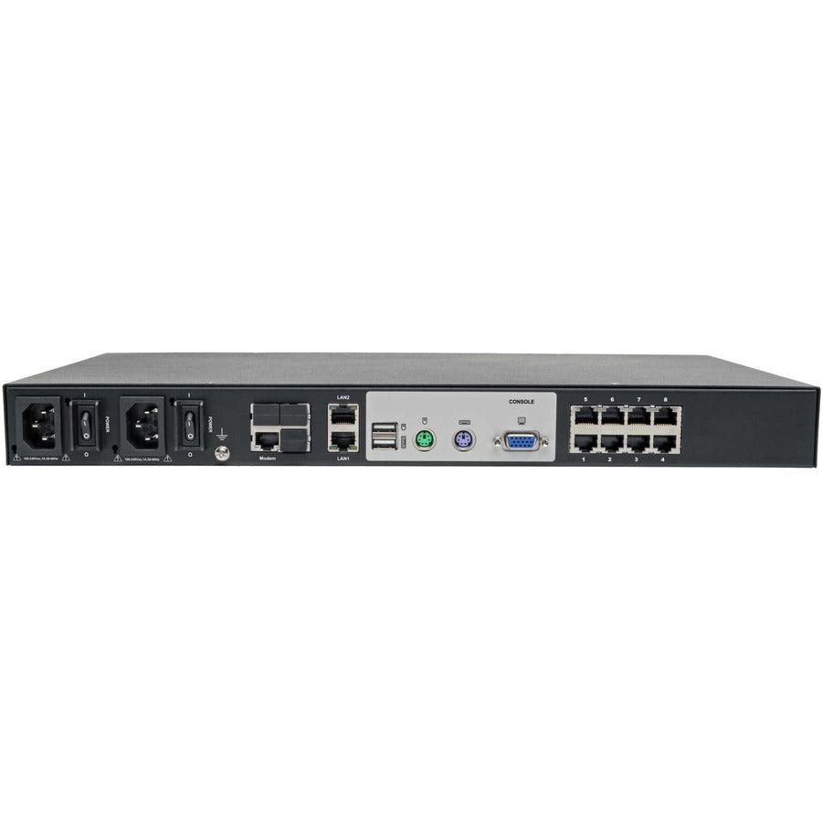 Tripp Lite B064-008-01-Ipg 8-Port Cat5 Kvm Over Ip Switch With Virtual Media - 1 Local & 1 Remote User, 1U Rack-Mount, Taa