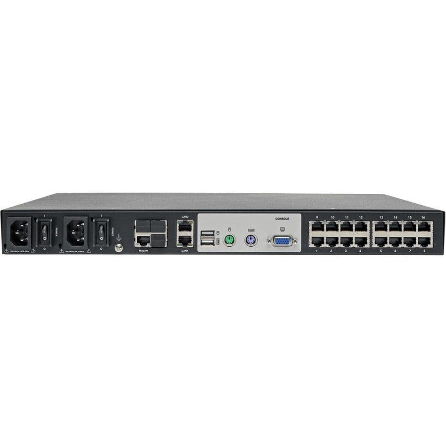 Tripp Lite B064-016-01-Ipg Netdirector 16-Port Cat5 Kvm Over Ip Switch - Virtual Media, 1 Remote + 1 Local User, 1U Rack-Mount, Taa