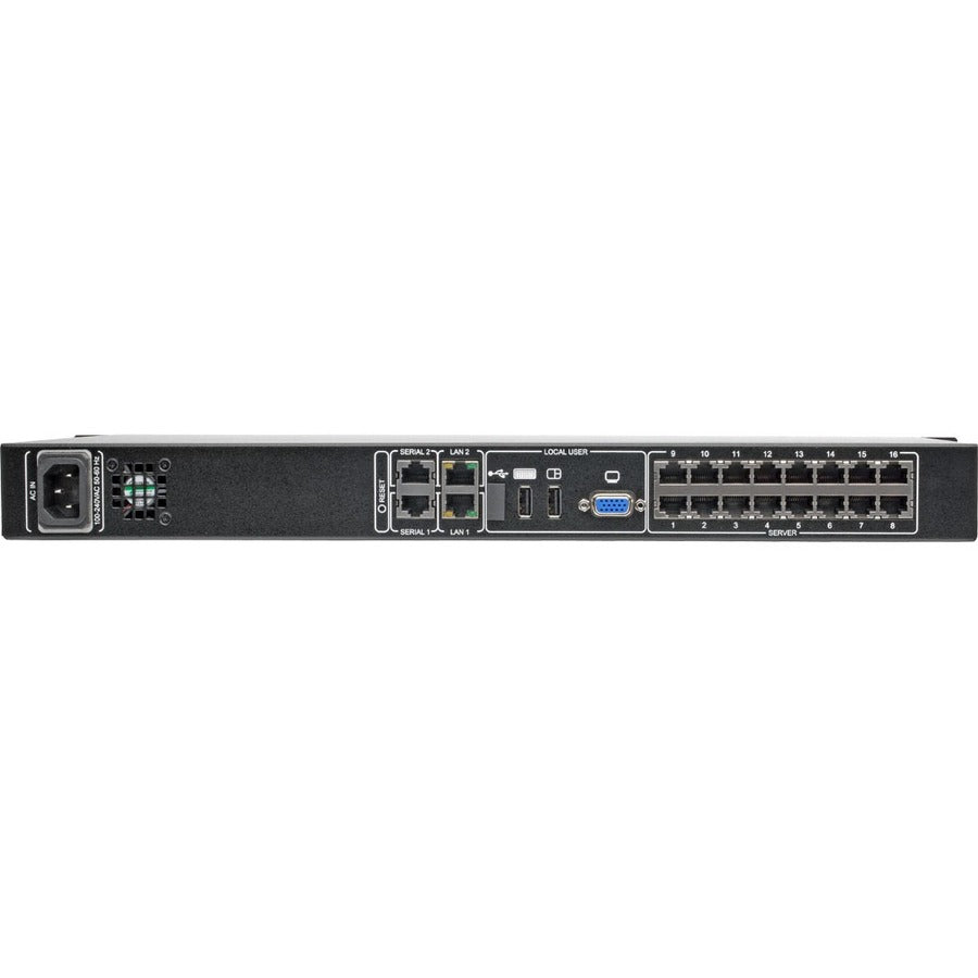 Tripp Lite B072-016-1-Ip Netcommander 16-Port Cat5 Kvm Over Ip Switch - 1 Remote + 1 Local User, 1U Rack-Mount