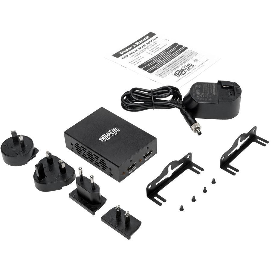 Tripp Lite B118-002-Uhd-2 2-Port Hdmi Splitter - Hdcp 2.2, 4K @ 60 Hz, Hdr, Taa