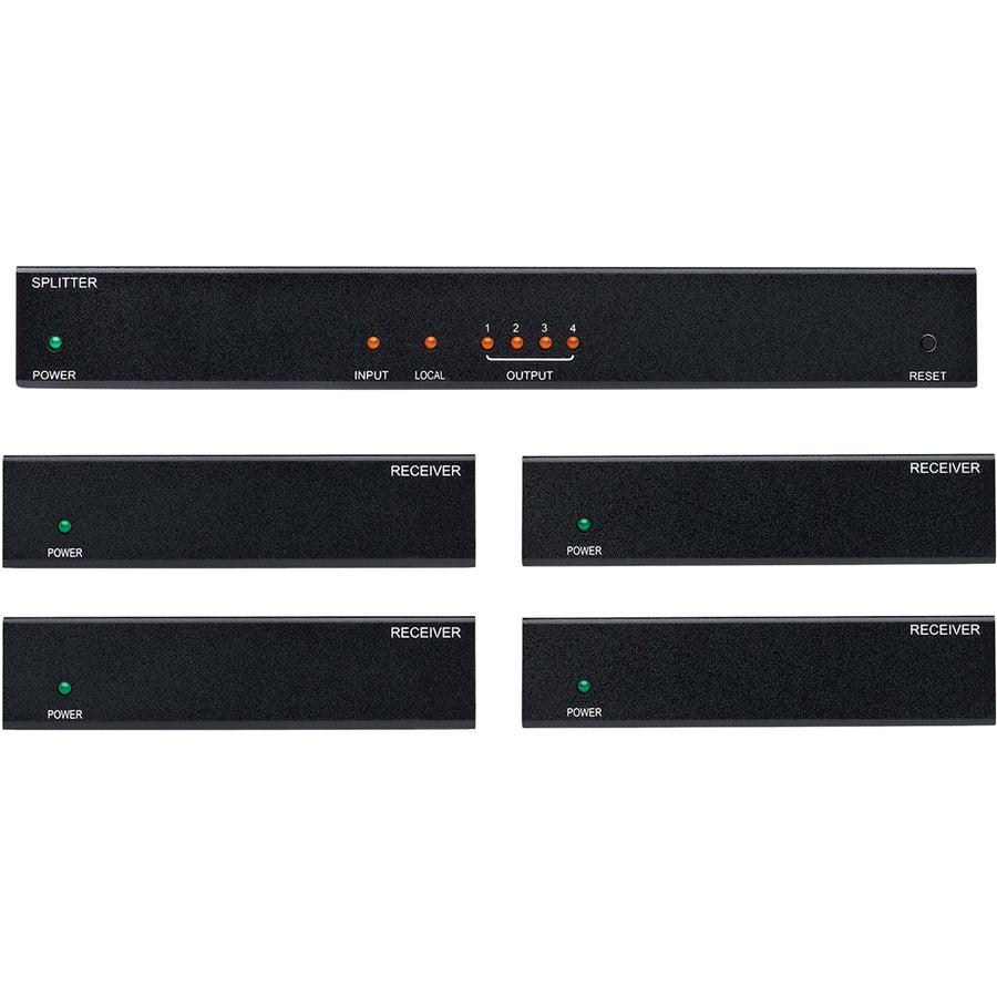 Tripp Lite B127-004-D4H 4-Port Displayport To Hdmi Over Cat6 Splitter/Extender Kit, Transmitter/4 Receivers, 4K 60 Hz, Poc, 125 Ft., Taa