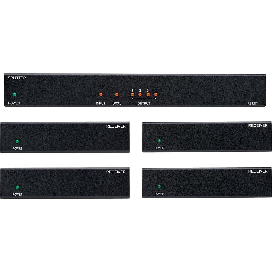 Tripp Lite B127-004-H4H 4-Port Hdmi Over Cat6 Splitter/Extender Kit, Transmitter/4 Receivers, 4K 60 Hz, Poc, Hdr, 125 Ft., Taa