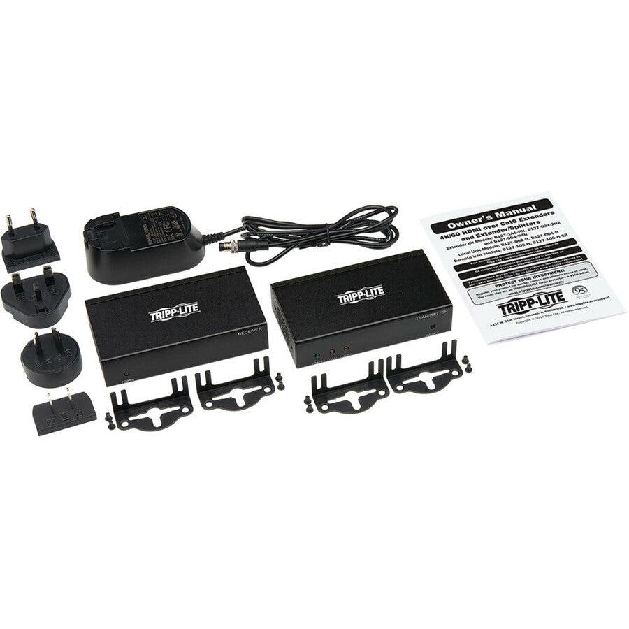 Tripp Lite B127-1A1-Hh Hdmi Over Cat6 Extender Kit, Transmitter/Receiver, 4K 60 Hz, Poc, Hdr, 4:4:4, 125 Ft., Taa
