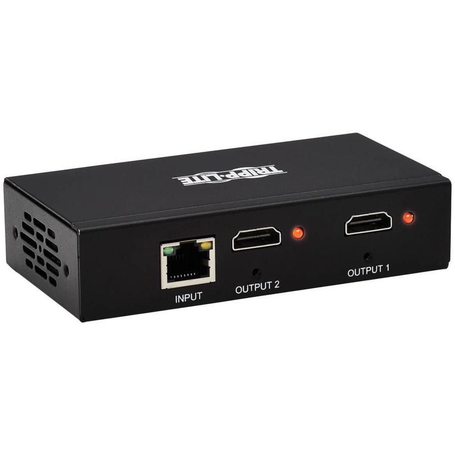 Tripp Lite B127-200-H 2-Port Hdmi Over Cat6 Active Remote Receiver For Video/Audio, 4K 60 Hz, Hdr, Poc, 125 Ft., Taa