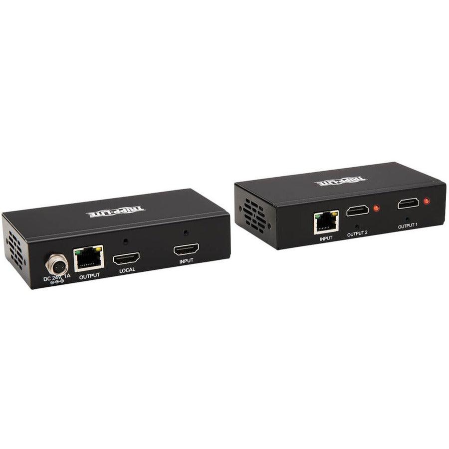 Tripp Lite B127-2A1-Hh 1X2 Hdmi Over Cat6 Extender/Splitter Kit, Transmitter/Receiver, 4K 60 Hz, Poc, Hdr, 4:4:4, 125 Ft., Taa