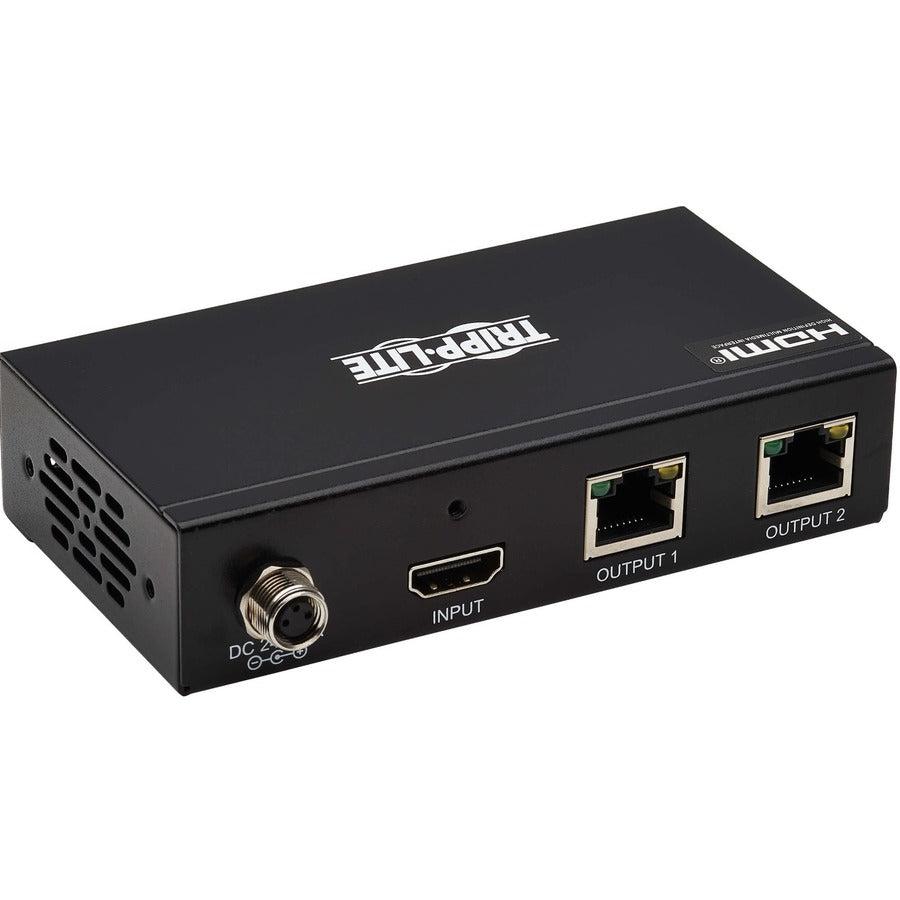 Tripp Lite B127A-002-Bhph2 2-Port Hdmi Over Cat6 Extender Kit, Splitter/2X Pigtail Receivers - 4K 60 Hz, Hdr, 4:4:4, Poc, 230 Ft. (70.1 M), Taa
