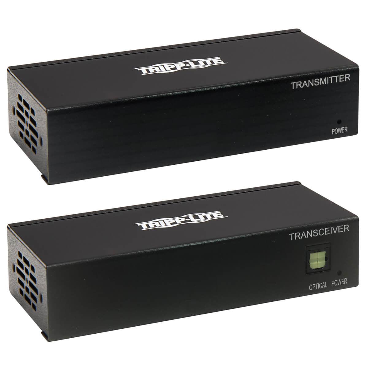 Tripp Lite B127A-111-Bdtd Displayport Over Cat6 Extender Kit, Transmitter And Receiver With Repeater, 4K, 4:4:4, Poc, 230 Ft. (70.1 M), Taa