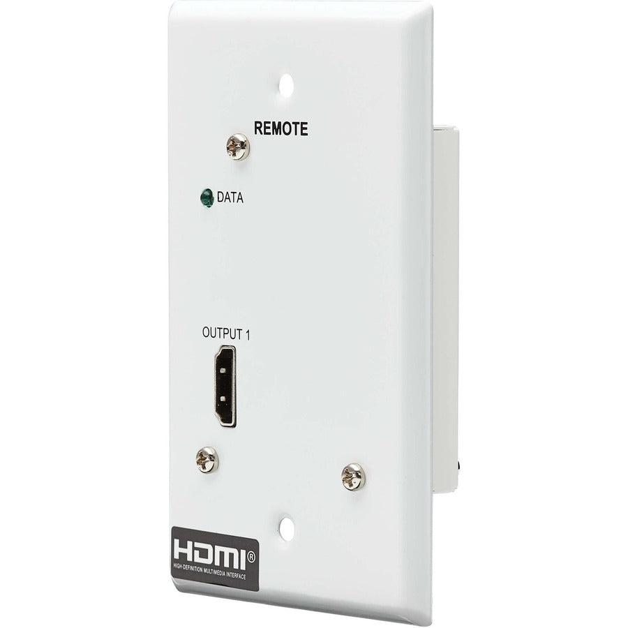 Tripp Lite B127A-1A0-Fh 1-Port Hdmi Over Cat6 Receiver, Wall Plate - 4K 60 Hz, Hdr, 4:4:4, Poc, Hdcp 2.2, 230 Ft. (70.1 M), Taa