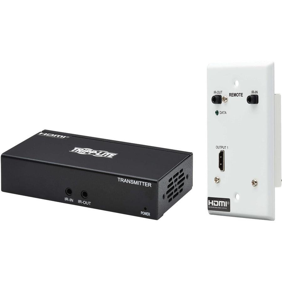 Tripp Lite B127A-1A1-Bhfh Hdmi Over Cat6 Extender Kit, Box Transmitter/Wall Plate Receiver, 4K 60 Hz, 4:4:4, Ir, Poc, Hdr, Hdcp 2.2, 230 Ft., Taa