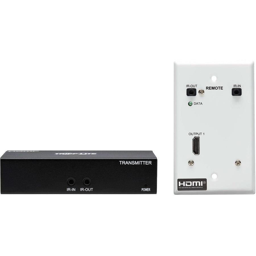 Tripp Lite B127A-1A1-Bhfh Hdmi Over Cat6 Extender Kit, Box Transmitter/Wall Plate Receiver, 4K 60 Hz, 4:4:4, Ir, Poc, Hdr, Hdcp 2.2, 230 Ft., Taa
