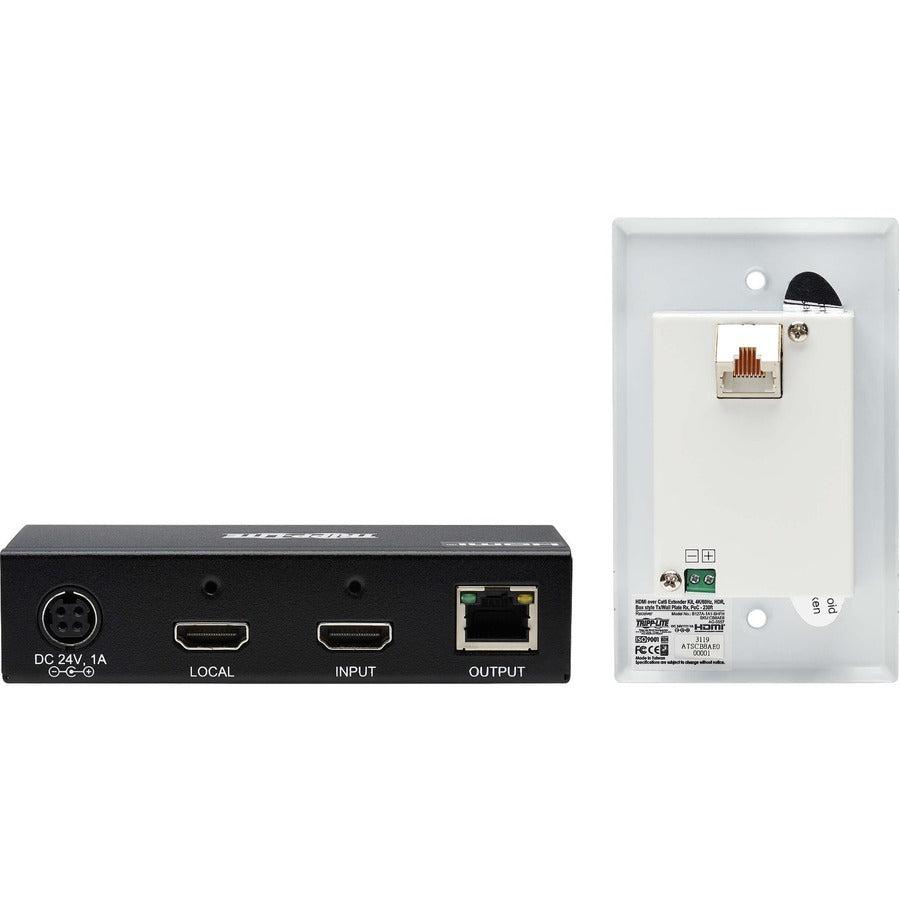 Tripp Lite B127A-1A1-Bhfh Hdmi Over Cat6 Extender Kit, Box Transmitter/Wall Plate Receiver, 4K 60 Hz, 4:4:4, Ir, Poc, Hdr, Hdcp 2.2, 230 Ft., Taa